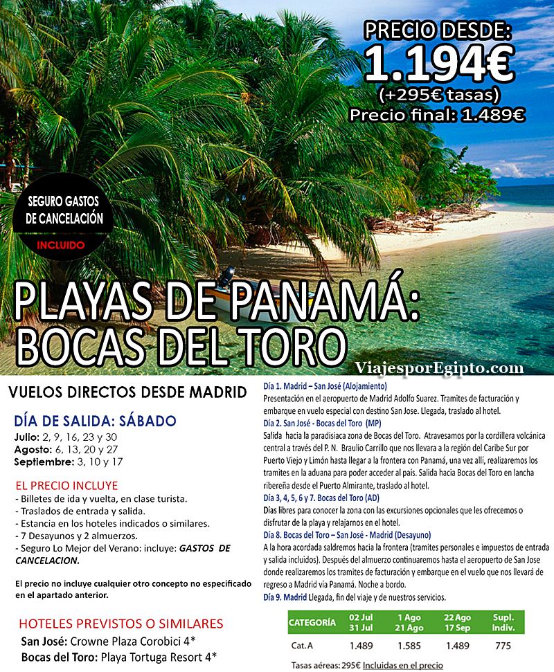 🌍 Viajes a Panamá | Vacaciones en Bocas del Toro ⇒ Verano 2016